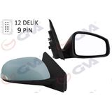 Dış Dikiz Aynası Sağ Megane-fluence 08 Elektrikli Isıtmalı Sinyalli Katlanır Astarlı Konveks 9 Fiş Vm-6138ebr