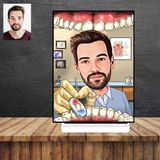 Diş Doktoru Dentist Karikatür Figürü,Sevgiliye Hediye,Doğum Günü Hediyesi