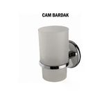 Diş Fırçalık Cam Bardaklı Krom Renk