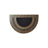 Dış Kapı Önü Paspası Oval Altın Renk Kaymaz Taban - 45 x 70 cm