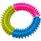 Diş Kaşıyıcı Yuvarlak Köpek Oyuncağı, Renkli, Halka Şeklinde, 9 cm