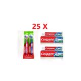 Diş Macunu Üçlü Etki 50 Ml X 25 + Colgate Diş Fırçası Premier Clean X 25 985641235461