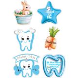 Diş Mavi Yenilebilir Cupcake ve Pasta Resim Baskı
