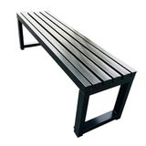 Dış mekan bankları, hava koşullarına dayanıklı metal park bankı, bahçe bankı, bahçe bankı, dış mekan mobilyası, hava koşullarına dayanıklı, çim, avlu, sundurma ve giriş için (siyah, 100 x 100 x