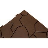 dış mekan dogaltas desen sert plastik yer karosu zemin döşemesi () 50 x 50 1 m2 (4 adet) - Kahverengi