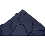 Dış Mekan Dogaltas Desen Sert Plastik Yer Karosu Zemin Döşemesi (Antrasıt) 50 x 50 1 M2 (4 Adet) - Antrasit