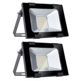 Dış Mekan Işıkları Güvenlik Işıkları 30W Dış Mekan Projektörü Süper Parlak 2400Lm Led Duvar Ip65 Su Geçirmez Bahçe Aydınlatma Armatürleri Arka Bahçe İçin Mükemmel (30W 2 Adet)
