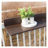 Dış Mekan Katlanır Balkon Korkuluk Masası - Güverte ve Korkuluklar için Alüminyum Asma Veranda Yan Sehpası, Yerden Tasarruflu Bar Masası (47 "x 10.6") - Küçük Dış Mekan Alanları için Mükemmel