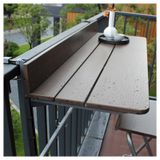 Dış Mekan Katlanır Balkon Korkuluk Masası - Veranda ve Sundurma için Yerden Tasarruflu Asma Yan Sehpa, İçecek ve Atıştırmalık Servisi için Mükemmel (L120*G37cm / U48*G14.6")