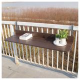 Dış Mekan Katlanır Balkon Masası - Veranda ve Güverte için Yerden Tasarruf Sağlayan Korkuluk Masası - Çok Yönlü Asma Yan Sehpa (L80*G37cm/U32*G14.6") - Küçük Alanlar için Mükemmel