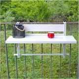 Dış Mekan Katlanır Balkon Masası, Yerden Tasarruflu Güverte Raylı Masa, Ayarlanabilir Yükseklik Veranda Bar, Kompakt Bahçe Masası, Siyah (L80*G30cm / U31,5*G11,8")