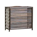 Dış Mekan Klima Kapağı ve Masif Ahşap Çiçek Standı, Korozyon Önleyici Bitki Standı, Dış Ünite için Gizlilik Ekranı, 110x50x85 cm, Hava Koşullarına Dayanıklı Bahçe Dekoru