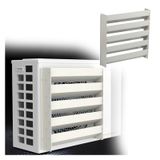 Dış Mekan Klima Saptırıcı - Panjurlu Havalandırma Kapağı, 60x60CM Üniteler için Galvanizli Çelik AC Çıkış Kalkanı, Doğrudan Hava Üflemesini Önler, AC Kompresörler için İdeal
