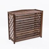 Dış Mekan Klimaları için Gizlilik Çiti, Rustik Bahçe Ekranı, Bitki Saksı Standı, 100 x 43 x 94 cm, Veranda Çöp Kovası Örtüsü, Pr Çözümü