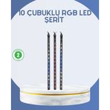 Dış Mekan LED Kayan Yıldız Işığı 10 Çubuk Aydınlatma - VERAH24917-4694 - Çok Renkli