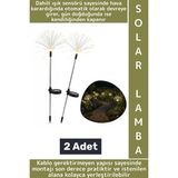 Dış Mekan Montajsız Kablosuz Rüzgar Yağmur Dayanıklı Saçak Model Sensörlü Solar Bahçe Lambası 2 Adet