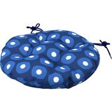 Dış Mekan Sandalye Minderi, Koyu Mavi, 35 cm - Yuvarlak - 1