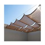Dış mekanlar için ağ dokumadan yapılmış teleskopik dalgalı tente, U şeklinde, geri çekilebilir güneş koruması, teras, bahçe, tavan, kış bahçeleri için, UV ışınlarına dayanıklı HDPE kumaş, yedek olarak
