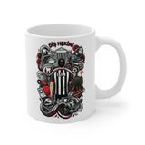 Dişçi Meslek Taraftar Temalı Diş Hekimi Kupa Bardak | Taraftar Meslek Temalı Kupa Bardak | Hediye Mug (Beşiktaş Temal, Beyaz)