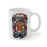 Dişçi Meslek Taraftar Temalı Diş Hekimi Kupa Bardak | Taraftar Meslek Temalı Kupa Bardak | Hediye Mug (Galatasaray Temal, Beyaz)