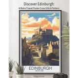 Discover Edinburgh: A Retro Travel Poster Cross Stitch Pattern: A Vintage-Inspired Cross Stitch Pattern of Scotland