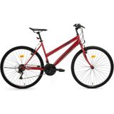 Discover Kadın Dağ Bisikleti 42 cm 26 Jant 21 Vites Metalik Kırmızı Siyah