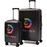 Discovery 2’li Valiz Seti Kabin + Büyük – Polikarbon Kırılmaz, Hafif, 360° Sessiz Teker - Siyah