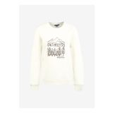 Discovery D3WL-SWT16 Expedition Kırık Beyaz Kadın Bisiklet Yaka Nakışlı Sweatshirt