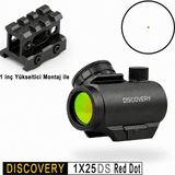 Discovery Discovert 1X25MM Ds Kırmızı Yeşil Nokta Nişangah Reddot - 1 x 25 mm