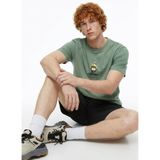 Discovery Expedition Açık Haki Bisiklet Yaka Relaxed Baskılı T-Shirt, XL, 5003227069, Açık Haki, Erkek