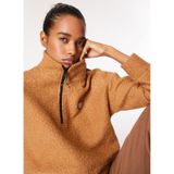 Discovery Expedition Açık Kahve Dik Yaka Loose Fit Sweatshirt, L, 5003162378, Açık Kahve, kadın