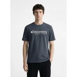 Discovery Expedition Antrasit Erkek %100 Pamuk T-Shirt D4SM-TST3290