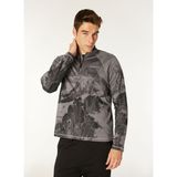 Discovery Expedition Antrasit Erkek Fermuarlı Basic Desenli T-Shirt D4WM-TST3998