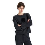 Discovery Expedition Antrasit Melanj Bisiklet Yaka Relaxed Sweatshirt, L, 5003276297, Antrasit Melanj, kadın