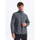 Discovery Expedition Antrasit Melanj Dik Yaka Basic Düz Polar Sweatshirt, S, 5003264307, Antrasit Melanj, erkek