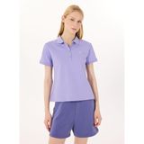 Discovery Expedition Basic Düz Polo T-Shirt, S, 5003227253, Lila, Kadın