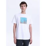 Discovery Expedition Beyaz Erkek %100 Pamuk T-Shirt D6SM-TST3722