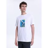 Discovery Expedition Beyaz Erkek %100 Pamuk T-Shirt D6SM-TST3741