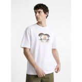 Discovery Expedition Beyaz Unisex Bisiklet Yaka Baskılı T-Shirt D6SU-TST3100