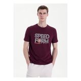 Discovery Expedition Bisiklet Baskılı T-Shirt, 2XL, 5003329635, Bordo, Erkek