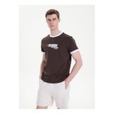 Discovery Expedition Bisiklet Baskılı T-Shirt, XL, 5003329647, Kahve, Erkek