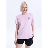Discovery Expedition Bisiklet Relaxed Düz T-Shirt, XS, 5003332419, Pembe, Kadın