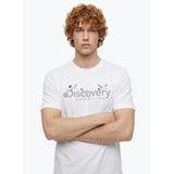 Discovery Expedition Bisiklet Yaka Basic Baskılı T-Shirt, 2XL, 5003107840, Beyaz, Erkek
