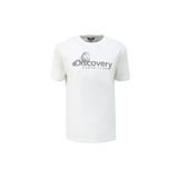 Discovery Expedition Bisiklet Yaka Basic Baskılı T-Shirt, XL, 5003107831, Beyaz, Erkek