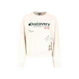 Discovery Expedition Bisiklet Yaka Crop Baskılı Sweatshirt Açık Bej, M, 5003162370, Açık Bej, kadın