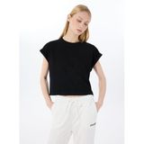 Discovery Expedition Bisiklet Yaka Rahat Kalıp Düz T-Shirt, S, 5003227098, Siyah, Kadın