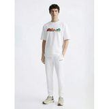 Discovery Expedition Bisiklet Yaka Relaxed Baskılı T-Shirt, XL, 5003330110, Kırık Beyaz, Erkek