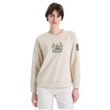 Discovery Expedition Bisiklet Yaka Relaxed Nakışlı Sweatshirt, S, 5003276366, Bej, kadın