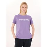 Discovery Expedition Bisiklet Yaka T-Shirt, S, 5003098975, Lila, Kadın