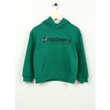 Discovery Expedition D3WG-SWT24 Yeşil Bisiklet Yaka Oversize Baskılı Kız Çocuk Sweatshirt